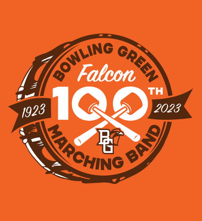 BGSU Falcon Marching Band 100th Anniversary T-shirt