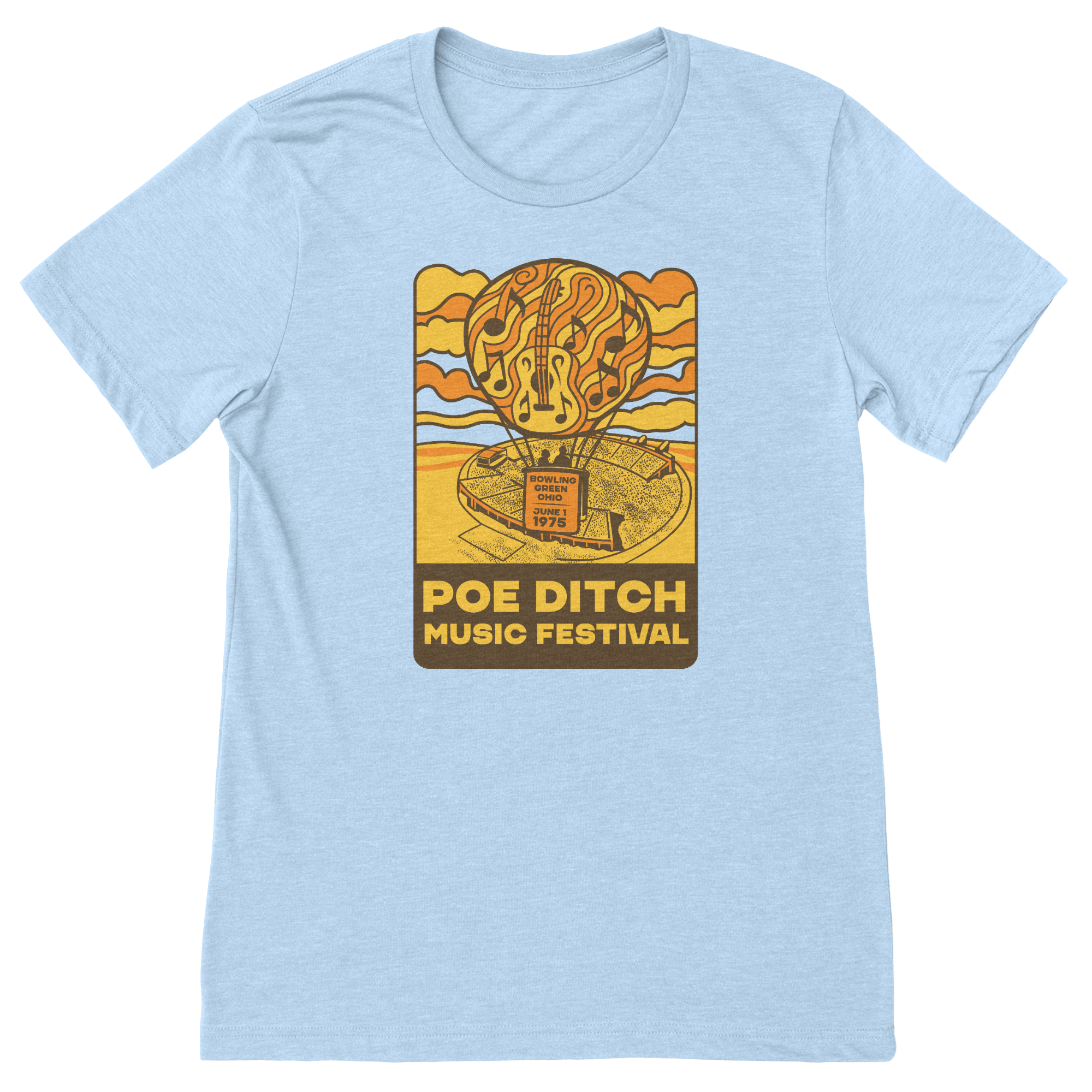 Bowling Green Poe Ditch Music Festival 50th Anniversary T-Shirt