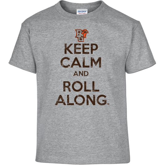 BGSU Falcons Keep Calm and Roll Along Youth T-Shirt