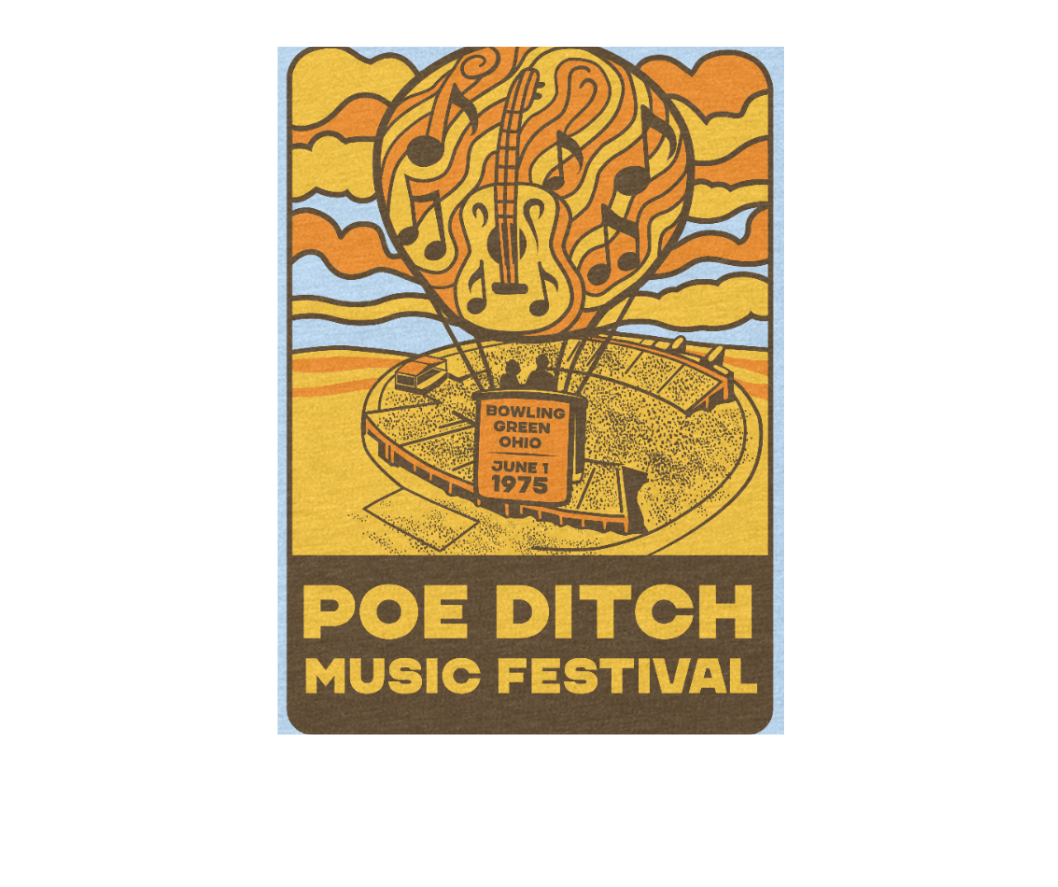 Bowling Green Poe Ditch Music Festival 50th Anniversary T-Shirt