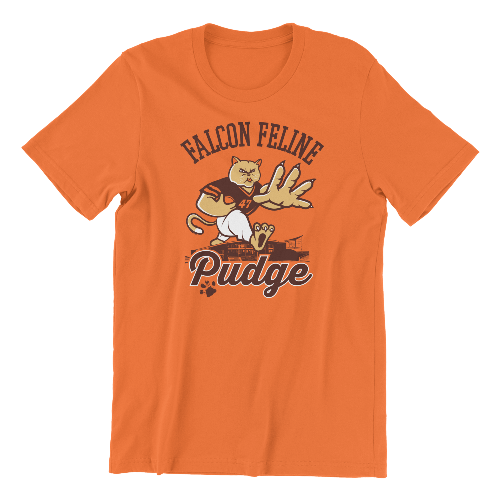 Pudge the Cat T-shirt - Bowling Green Falcon Feline (Select Sizes Overstock Sale)