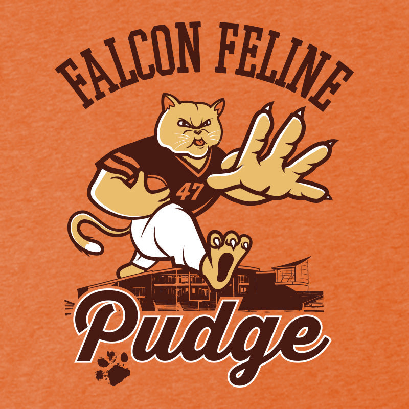 Pudge the Cat T-shirt - Bowling Green Falcon Feline (Select Sizes Overstock Sale)