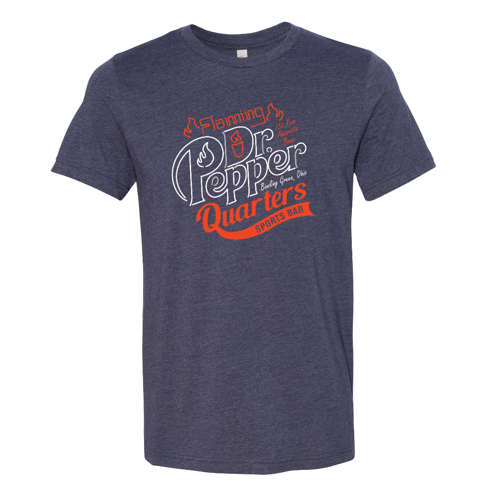 Flaming Dr. Pepper Campus Quarters T-shirt