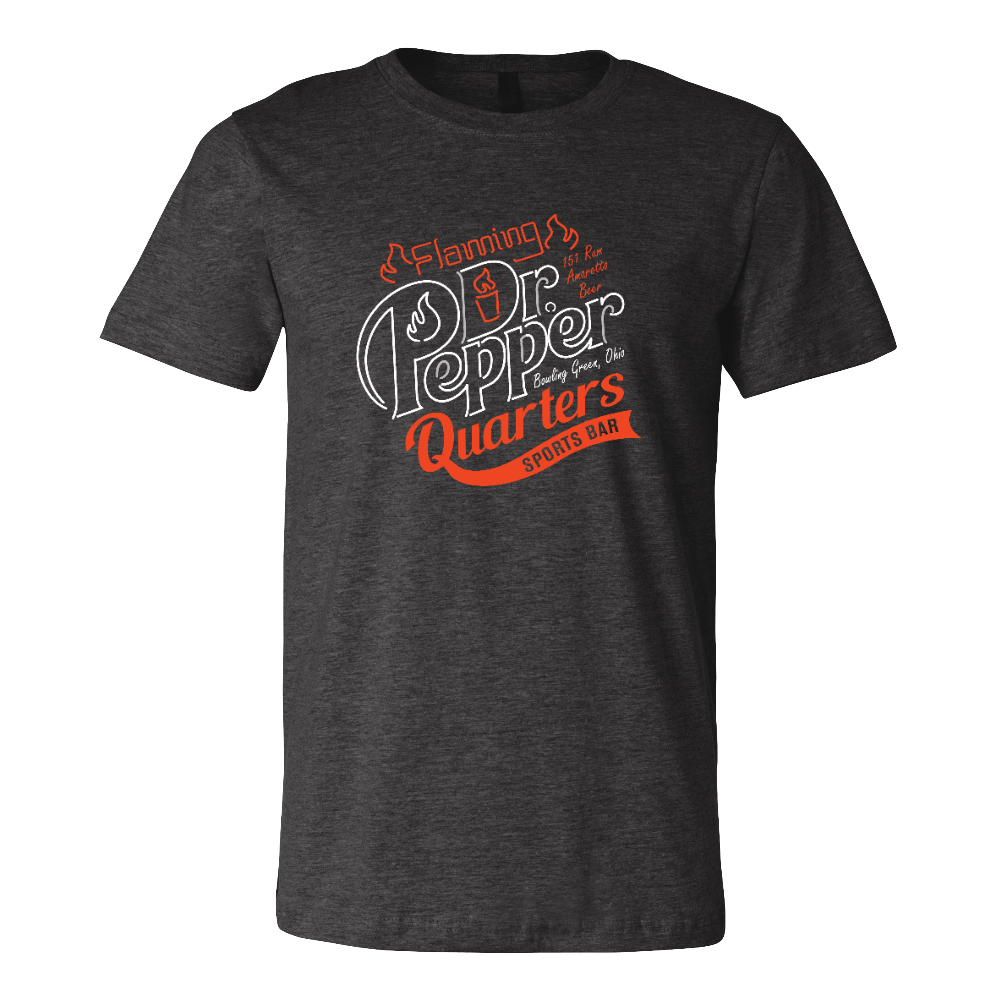 Flaming Dr. Pepper Campus Quarters T-shirt